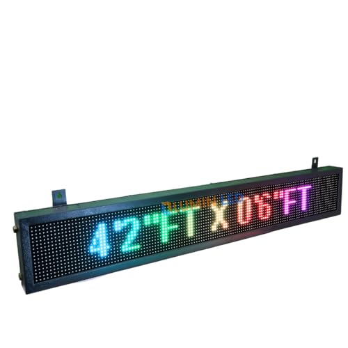 Image of Multicolor Scrolling Display / P10 Scrolling display LED scrolling display board with Wi-Fi - Mobile App /pc (SIZE 4'2 inch FT X 0'6 inch FT)
