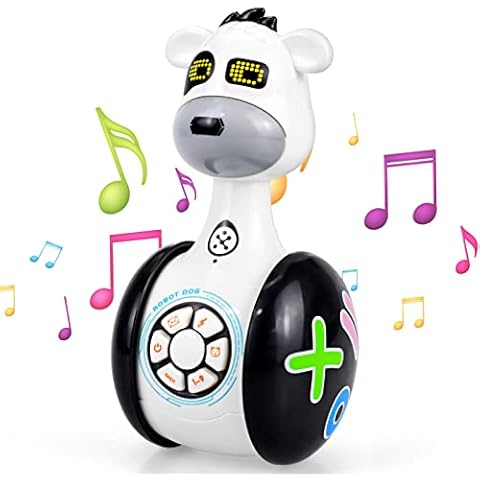 Baby Music Toy for 6-12-24 Month Robot Tumbler Toy with Lights and Songs Toys 1 2 3 Year Old Early Educational Baby Toys for 6 12 18 Months 1st Birthday Gifts for Babies Boy Girl Present Age 1 2 3 Cover