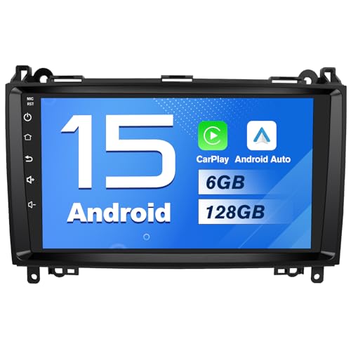 AWESAFE [6Go+128Go] Autoradio Android 15 pour Mercedes-Benz Vito Viano Sprinter W639/Classe B W245 W169 avec 4G Carplay 9 Pouces Écran Tacile avec GPS Android...