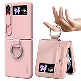 Nillkin Samsung Galaxy Z Flip 4 Case Built in Slide Camera Lens Cover, Flip 4 Case with Ring Silicon