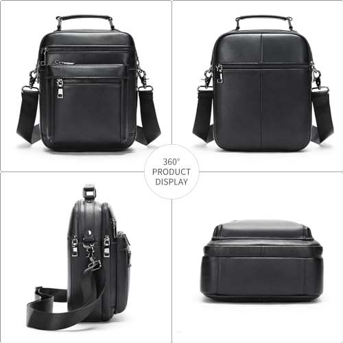 NIUCUNZH Genuine Leather Small Messenger Bag Vintage Leather Man Purse Handbag Crossbody Shoulder Bags for Men2