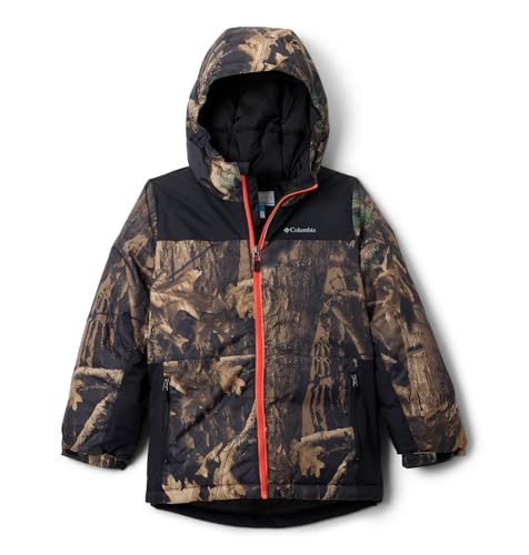 Columbia Youth Lightning Lift IV Printed Jacket, Timberwolf/Black, X-Large