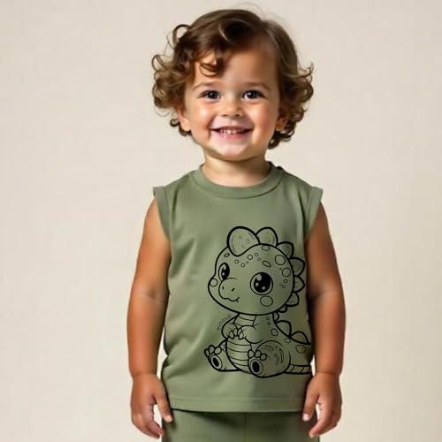 Image of minicult kids Kids Cotton Shorts and Matching Tshirt Coord clothing set with Cute Prints Clothing Set (200gsm Cotton Fabric)(pack of 2)