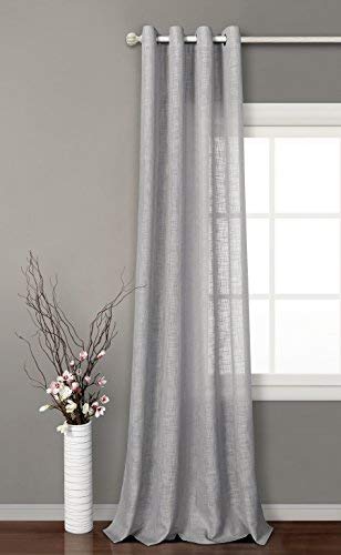 PimpamTex - Tenda Semi traslucida per Soggiorno, Camera da Letto e Camera, 1 unità, Tende Semi traslucide con 8 Occhielli Eleganti e Moderni (140 x 260 cm, American Rustic Grigio)