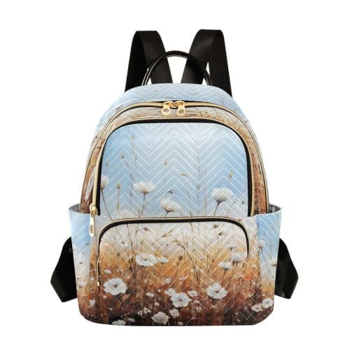 Mini sac à dos matelassé marguerites pour femme fini le sac à main lourd et encombrant