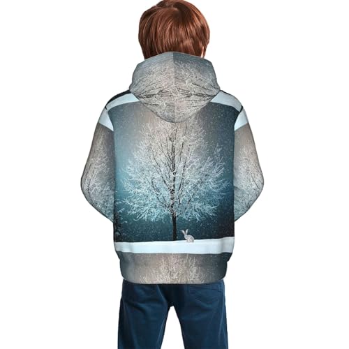 Winter Rabbit Kid Hoodies Boys Sweatshirts Girls Pullover with Pocket4