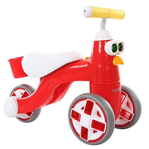 WMNHHY Sin Pedales Juguetes Bicicleta Andador para bebés Bicicleta de Equilibrio Bebé Niño pequeño Paseo en Triciclo para Edades de 12 a 36 Meses(Rosso)