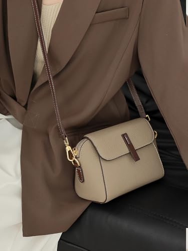 Comebybuy Leather Crossbody Bag,Vintage Shoulder Bag with Adjustable Strap,Mini Casual Lightweight Handbag for Women3
