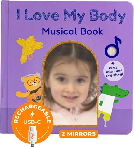 Image of Cali's Books I Love My Body by Mother Moon | Feelings & Emotions Book for Toddlers 1-3 - Musical Books for Kids, Interactive Toddler Sound Book, Talking Learning Music Toys