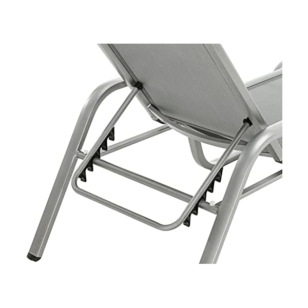 Dehner Gartenliege Chicago Aluminium Grau