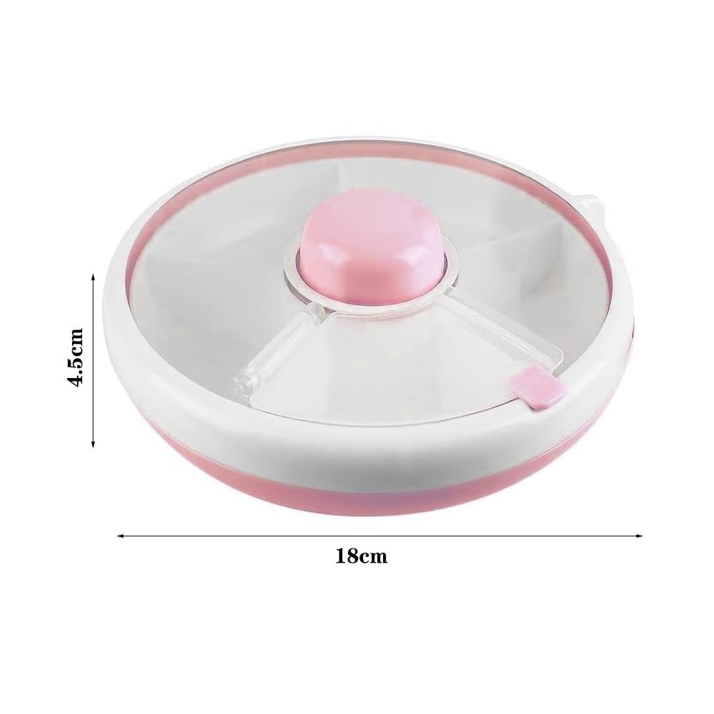 Snack Spinner - Petit organisateur de fruits et de bonbons portable pour enfants - Organisateur de collations pour enfants (rose)