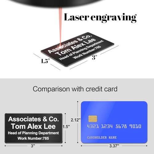 Image of Custom Magnetic Name Tags Customize Text Metal Engraved Personalized Badge | Stainless Steel Business Identification ID Name Plate Work for Clothes Church Usher Nurse Doctor Teacher Employee Uniform
