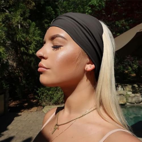 Image of DRESHOW 4 Pack Turban Headbands for Women Wide Vintage Head Wraps Knotted Cute Hair Band Accessories