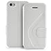 Produktbild Saxonia. K-Style Tasche für Apple iPhone 5C Schutzhülle Wallet Handy Schale Case Flip-Cover Etui Weiss