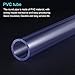 MECCANIXITY PVC Rigid Round Pipe 25.6mm ID 32mm OD 0.2m High Transparency for Water Pipe, Aquarium, Fish Tank