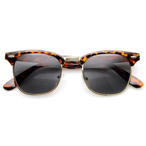 Image of zeroUV Half Frame Semi-Rimless Horn Rimmed Sunglasses