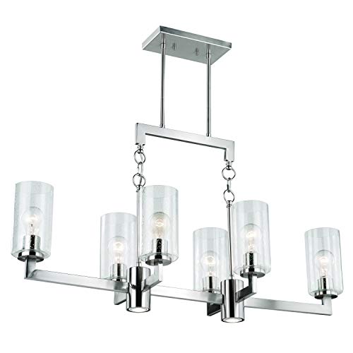 Addison 8L LED Nickel Linear Chandelier - Illuminate Your Home with a Stylish and Modern Light Fixture