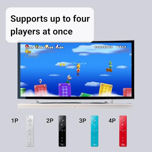 Image of Wii Remote with Motion Plus - Wireless Bluetooth Game Controller - Official Wii and Wii U Compatible - 2 Pack (Renewed) (Blue)