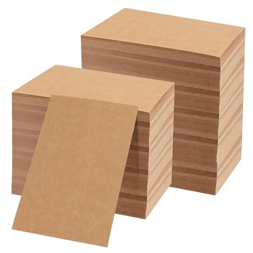 MUKLEI 300 Sheets 4 x 6 Inch Brown Craft Cardstock, 250gsm Blank Index Cards Kraft Cardstock for Invitations, Menus, Crafts, DIY Cards, Gift Tags