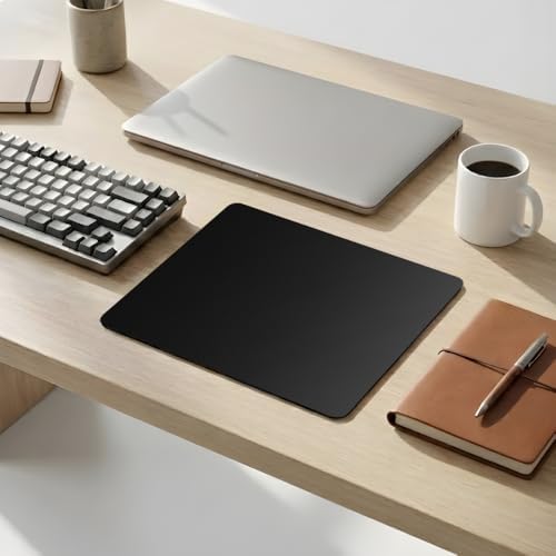 18x22 cm Desenli Baskılı Mouse Pad Kaymaz Kauçuk Taban Ofis ve Home Ofis Kullanımına Uygun Yüksek Baskı Kaliteli Küçük Boy Mouse Pad Bilgisayar Laptop Aksesuarı (Siyah) - Görsel 2