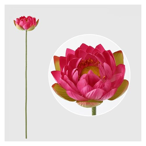 2pcs Artificial Silk Lotus Flowers with Lifelike Blooms, Faux Floral