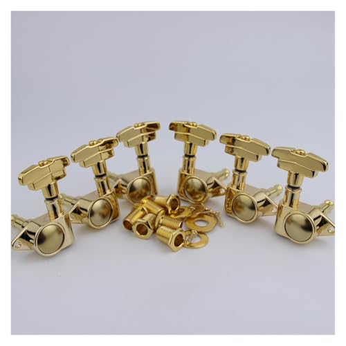 Gold Guitar Tuners 3R+3L Art Deco Rotomatic miniatura 2