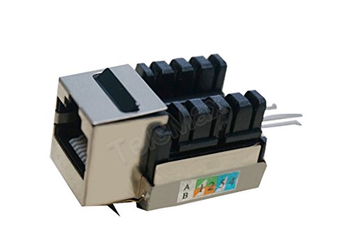 Cat.5e FTP 90 Degree Keystone Jack 10-pack in black