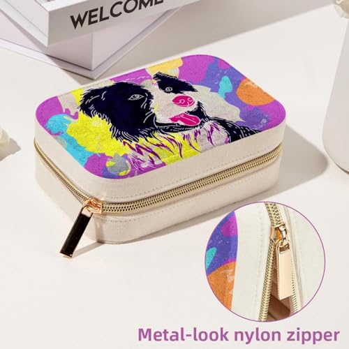 Boîte de présentation de bijoux en velours avec fermeture éclair robuste