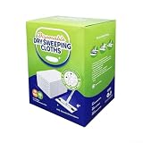 Mop Pads 60 Stück, verdickte trockene Kehrtücher für Hartholzböden und Vinyl, Vlies-Staubtücher mit für einfachen Wechsel, Möbelreinigungs-Nachfüllpackungen