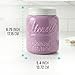 Comfify Wide Mouth Mason Jar Utensil Holder Decorative Kitchenware Organizer Crock, Dishwasher Safe - Kitchen Caddy Purple, Large Size 7