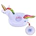 Blovec 5 Pack Inflatable Drink Holders Inflatable Cup Coasters Drink Floats Swimming Drink Holder Unicorn Flamingo Palm Tree Mushroom Swan for Pool Party (Colorful)
