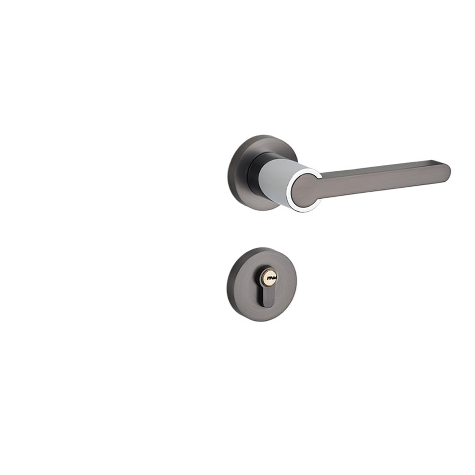 NYRXRYTCA Modern Door Lock Indoor Bedroom Door Lock Silent Magnetic Door Lock Split Golden Door Handle Household Wooden Door Lock(B space gray magnetic suction)