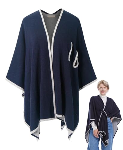 MissShorthair Poncho Sweater Womens Cape Shawls Wraps Pashminas Rave Travel Scarf Wrap for Women Casual Airplane Ruanas