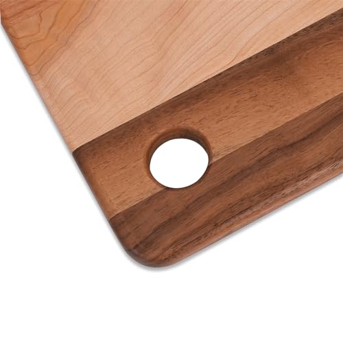 Image of CONSDAN Narrow Cutting Board for Kitchen, Small Wood Cutting Board Hardwood Chopping Board for Meat, Vegetables, Fruits, Bread, and Cheese, 14 x 7 x 10 /16 in