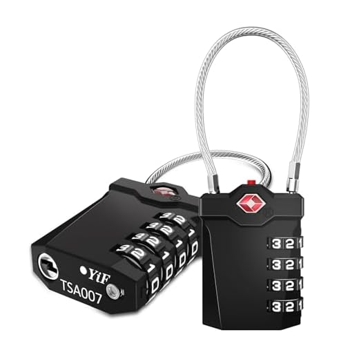 ZHEGE TSA Gepäckschloss, TSA Zahlenschloss Vorhängeschloss 4 Stellig, Schloss Rreisekoffer mit Öffnung Alarmanzeige, TSA Kabelschloss für Koffer, Gepäck, Tasche Waffenkoffer, Spind (2 Stücke, Schwarz)