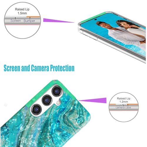 Coque Samsung S24 FE à paillettes bleu mer pour smartphone - 3