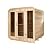 TaTalife 2-4 Person Outdoor Square Sauna, Canadian Hemlock Outdoor Sauna, 6 KW ETL Harvia Heater, Recliner, Porch,Waterprrof System, Double Reinforcement Relaxing Spa Experience