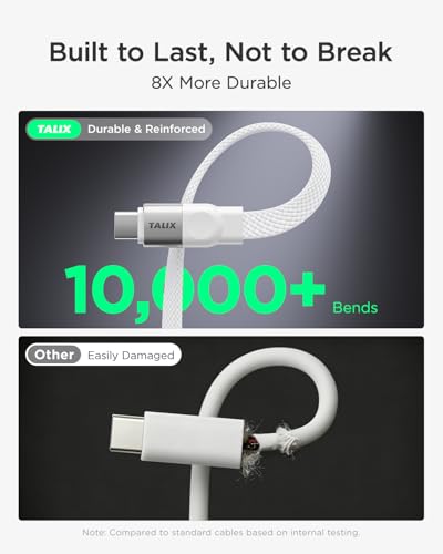240W TALIX USB-C to USB-C Flat Braided Cable - image 5