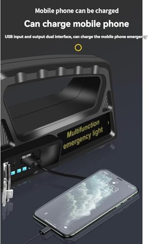 Image of Glaceon 1000000 Lumens Super Bright Rechargeable LED Torch Handheld Spotlight Flashlight with 9 Modes, IPX6 Waterproof - Outdoor Handheld Solar Flashlight for Emergencies & Power (GC-05)