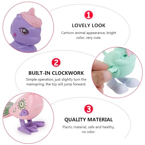 Image of Zest 4 Toyz 3 Pcs Jumping Bird, Rabbit & Animal Wind Up Toys for Babies Key Operated Crawling Walking Toy Set for Kids - Fun & Interactive Animal Toy Set for Boys & Girls- Assorted Color & Design