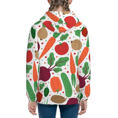 Vegetables Kids Pullover Hoodies Boys Sweatshirts Girls Athletic Clothes with Pocket4