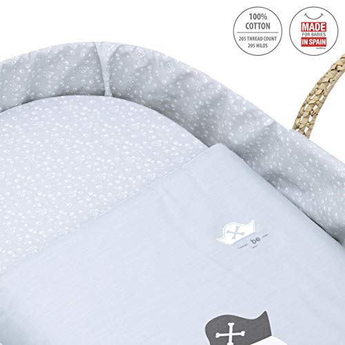 EB 45770 Moses Basket Une Be Ocean Grey 39x80x25
