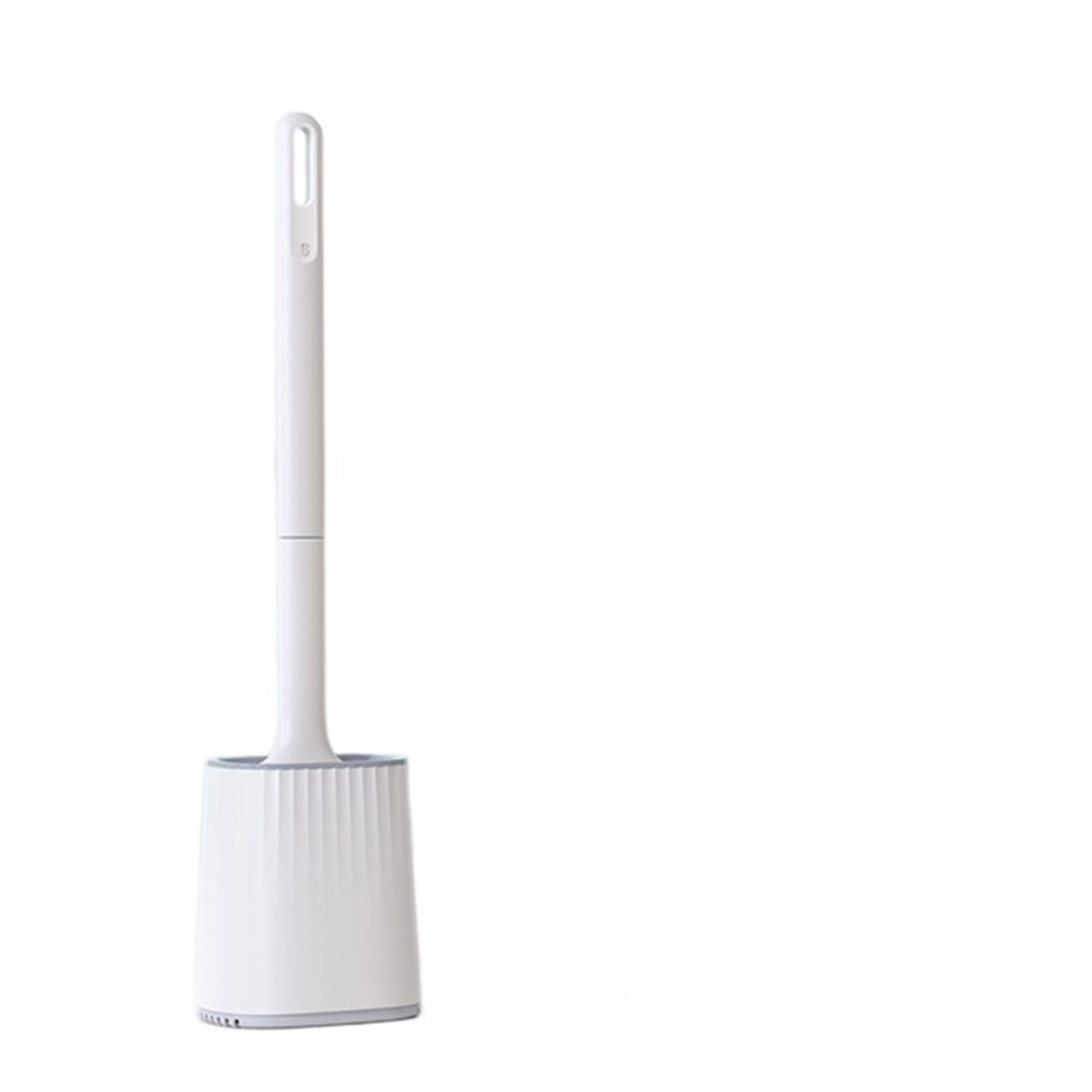 Eficiente inodoro con mango extraíble duradero TPR limpiador de baño montado en la pared, soporte negro, accesorios de limpieza esenciales para la higiene del hogar y el baño