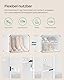 SONGMICS Schuhregal, Schuhschrank mit 4 Fächern, für Garderobe und Eingangsbereich, für bis zu 16 Paar Schuhe, anpassbar, wolkenweiß-transparent LPC032W01