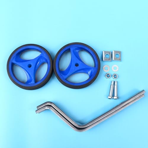 Ruedas de Entrenamiento para Bicicleta con Soporte Ajustable de 12 a 20 Pulgadas, Ruedas Auxiliares Silenciosas y con Luz Intermitente, Color Azul miniatura 6