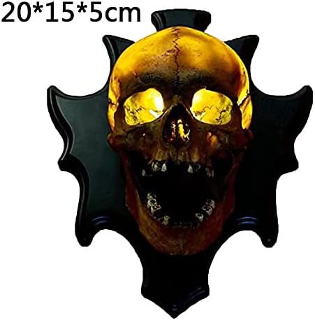 Halloween Skull Lamp, Night Light Wall Decoration, 3D Skull Lantern with Switch Control, Horror Skull Decoration lamp