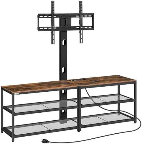 59″ TV Stand with Mount and 4 Power Outlets, Enter…