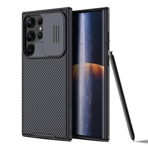 Image of Nilkin Classic Series Compatible for Samsung S23 Ultra Case with Camera Cover, [Camera Lens Protector] [Scratch-Resistant] [360 Full Protection] Shockproof Slim Phone Case (Black, S23Ultra)