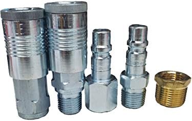 Milton (S-224) G-Style Coupler, Plug and Air hose Reducer Bushing Kit – 5 Pieces