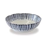 Blue Serving Bowl, Japanese Bowls Made in Japan,17 oz, Microwave & Dishwasher Safe,6.1 inch